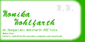 monika wohlfarth business card